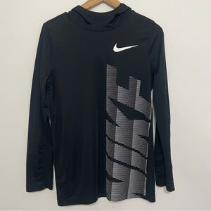 Nike Youth Dri Fit Graphic Logo Pullover Hooded Long Sleeve Shirt Size XL